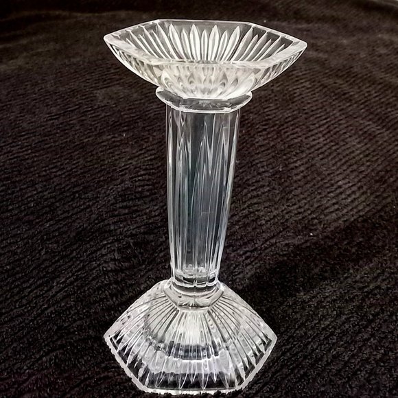 Accents Vintage Crystal Glass Pillar Candle Holder Poshmark